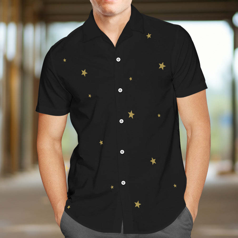 Fase Lunar Personalizada Y Nombres Camisa Hawaiana Para Hombres Camisa Personalizada Con Estampado Completo - MyFaceSocksMX