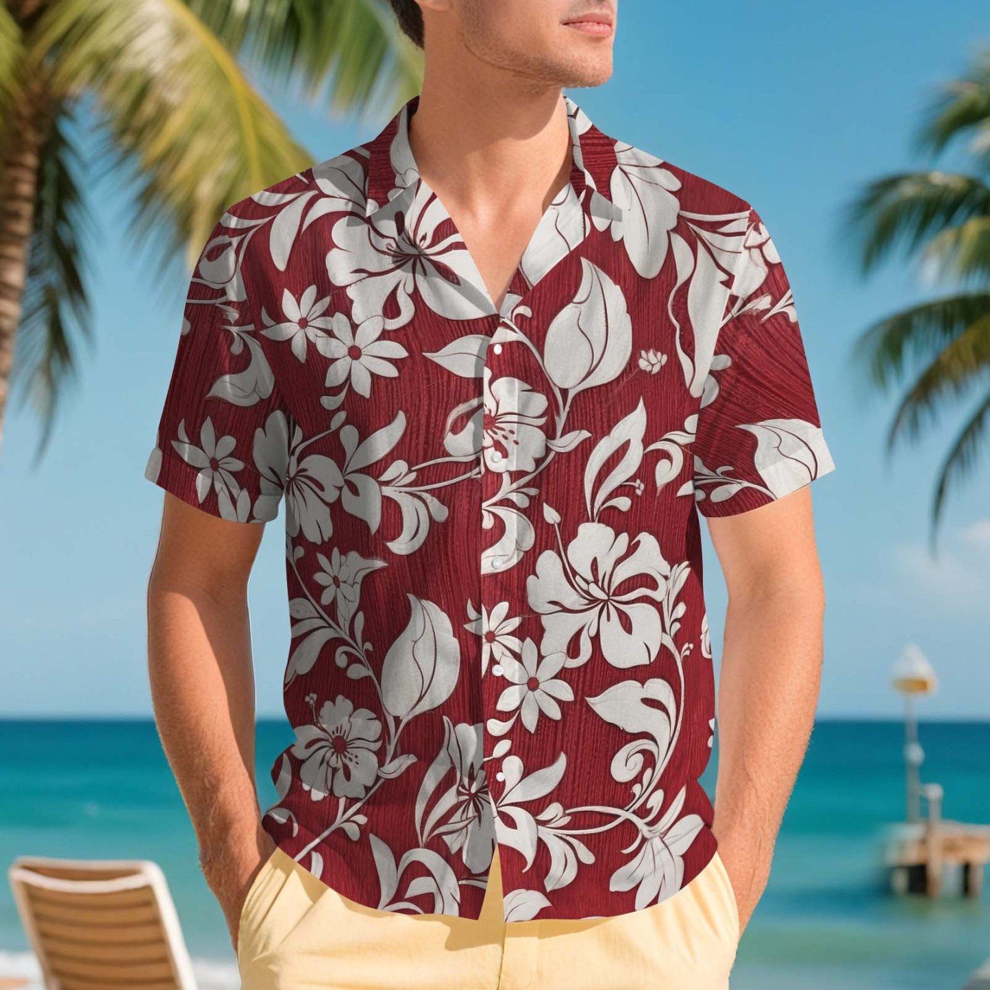 Camisas Hawaianas Para Hombre Con Exuberante Follaje Tropical Aloha, Regalo Para Vacaciones De Verano, 5 Estilos - miscalcetinescaramx