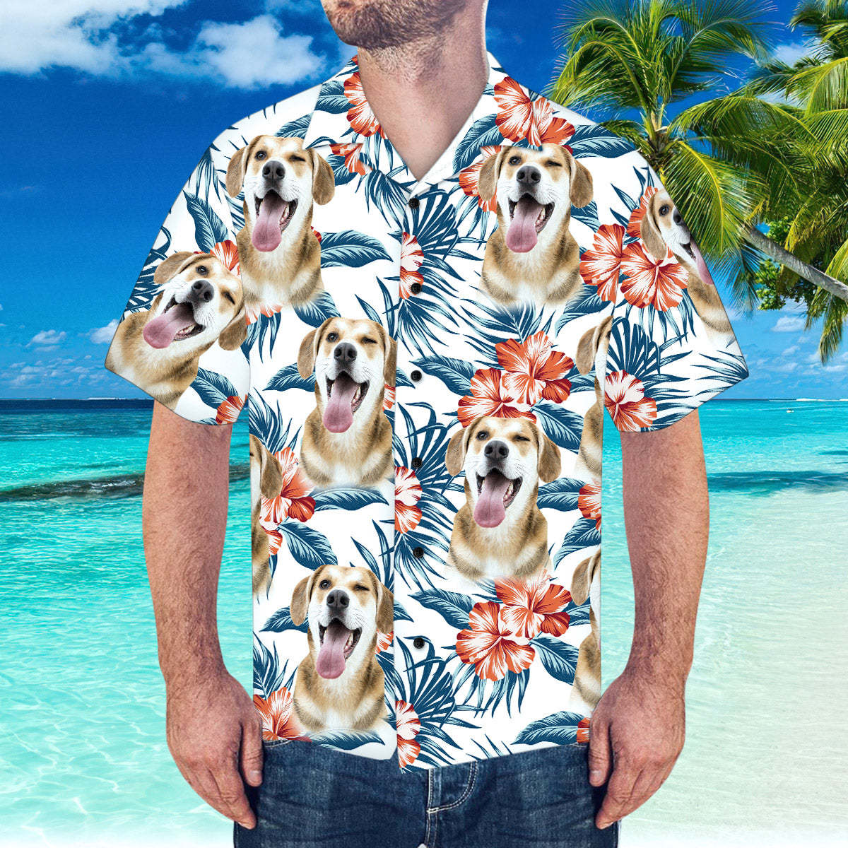 Camisa Hawaiana Personalizada Con Cara De Novia Camisa Hawaiana De Playa Personalizada - MyFaceSocksMX