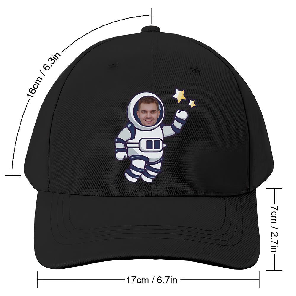 Gorra Personalizada Cara Personalizada Gorras De Béisbol Astronauta Impreso Moda Gorras Regalo Adultos Unisex - MyFaceSocksMX