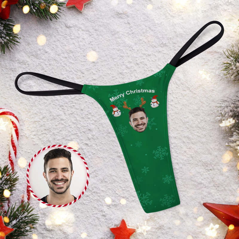 Navidad Bragas Divertidas Cara Personalizada En Ropa Interior De
