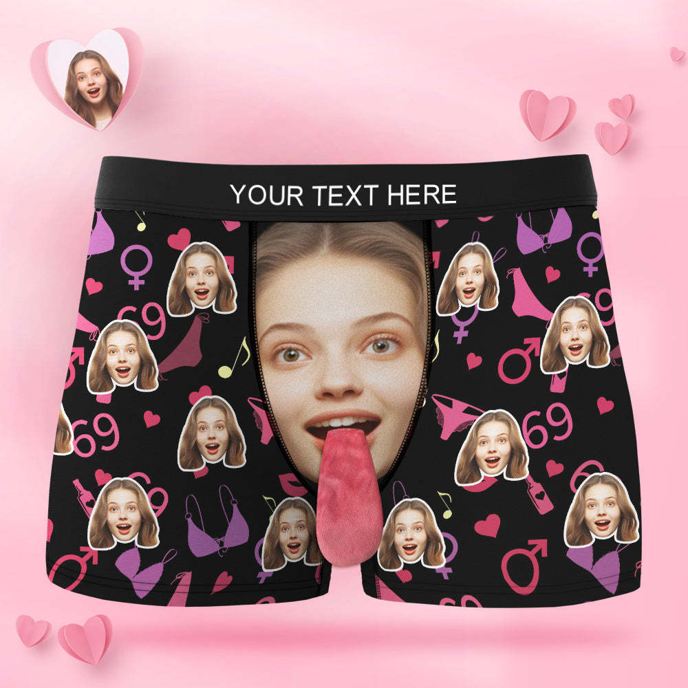 Ropa Interior Facial Personalizada Ropa Interior De Lengua Magnética Personalizada Regalos De San Valentín - MyFaceSocksMX