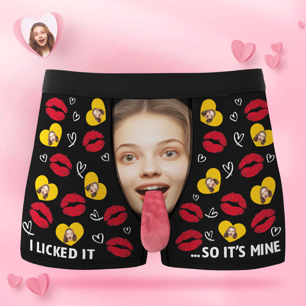 Ropa Interior De Cara Personalizada Ropa Interior De Lengua Magnética Personalizada Regalos De San Valentín Para Pareja - MyFaceSocksMX