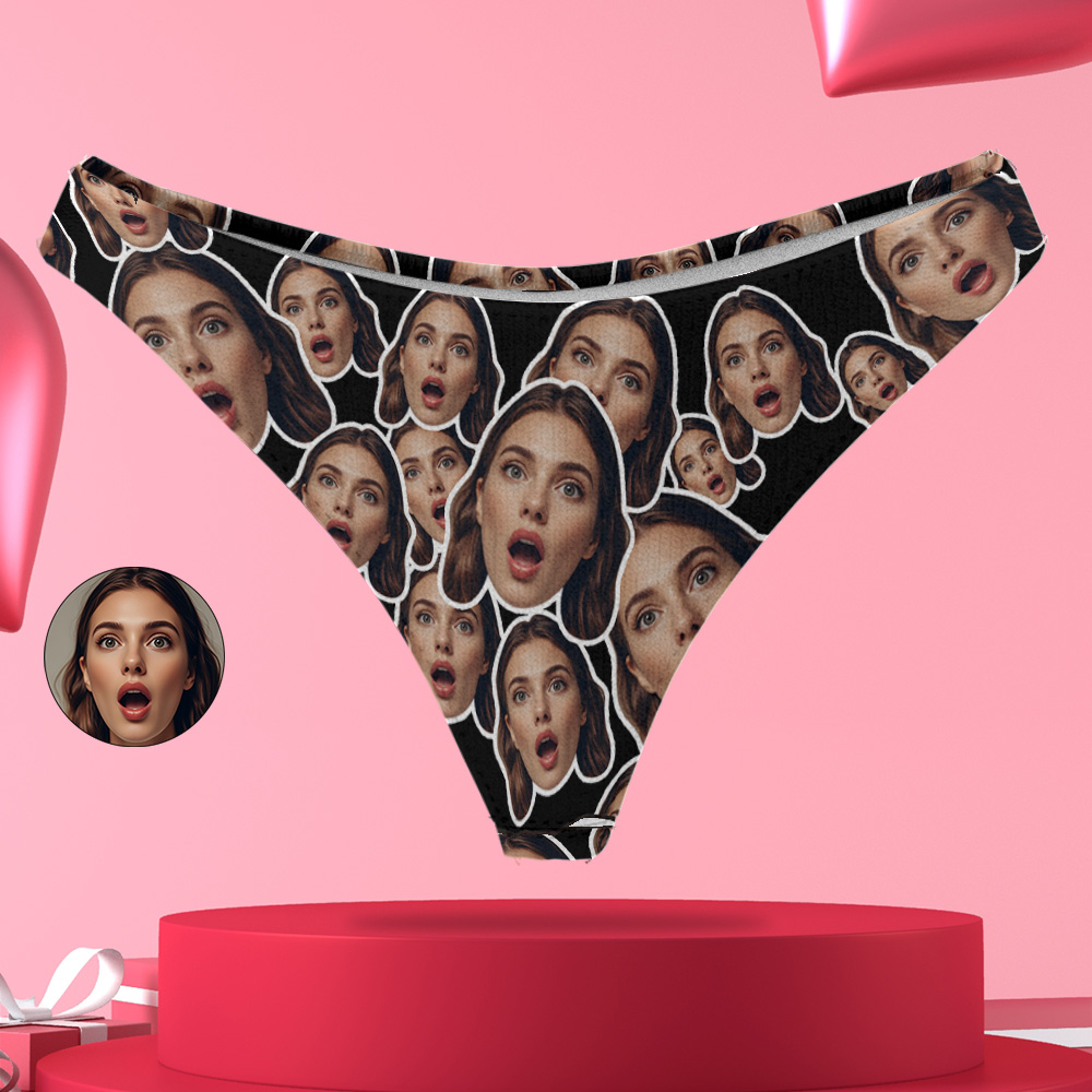 Personalice La Cara Thong Mash Photo Bragas Ropa Interior Divertida Calzoncillos Regalo De San Valentín Para Ella