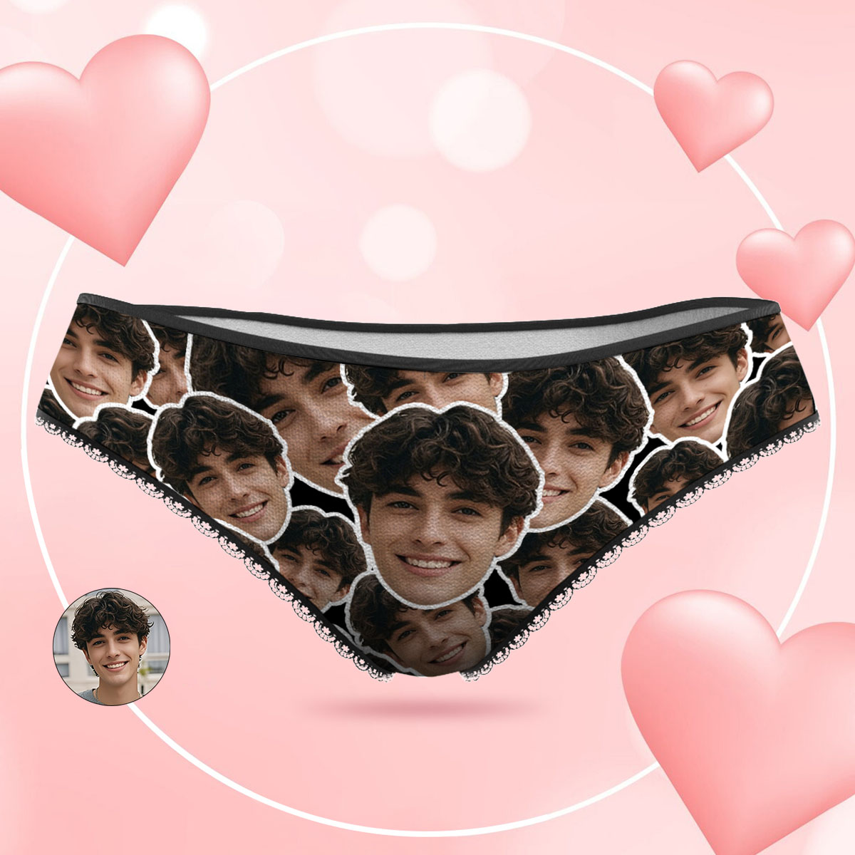 Bragas Personalizadas Con Foto De Cara Blanca, Ropa Interior Divertida, Regalo De San Valentín Para Ella