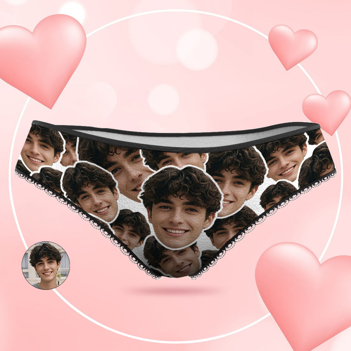 Bragas Personalizadas Con Foto De Cara Blanca, Ropa Interior Divertida, Regalo De San Valentín Para Ella