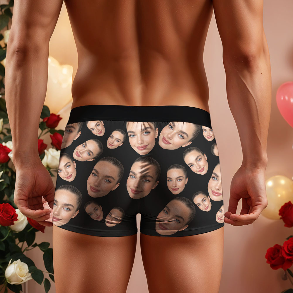 Boxer Personalizado Para Hombre Con Cara De Amor Y Labios, Propiedad De Dear Underwear, Regalos Para Esposo, Novio Y Regalo De San Valentín. - miscalcetinescaramx