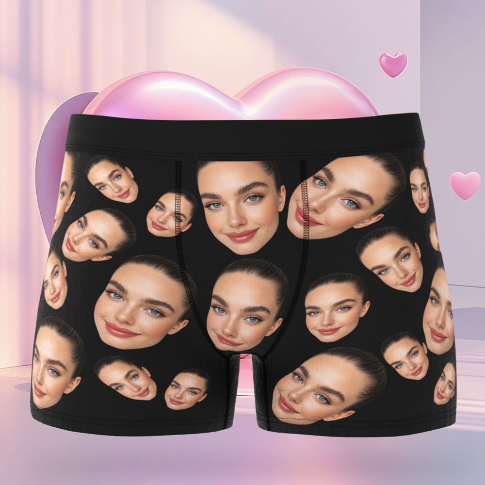 Boxer Personalizado Para Hombre Con Cara De Amor Y Labios, Propiedad De Dear Underwear, Regalos Para Esposo, Novio Y Regalo De San Valentín. - miscalcetinescaramx