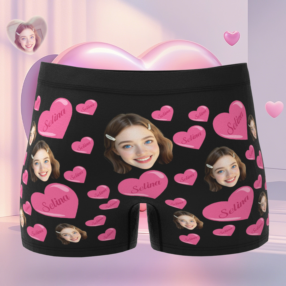 Bóxer Personalizado Para Hombre, Ropa Interior Con Cara 'be Mine', Regalo Para Pareja, Regalo De San Valentín - miscalcetinescaramx