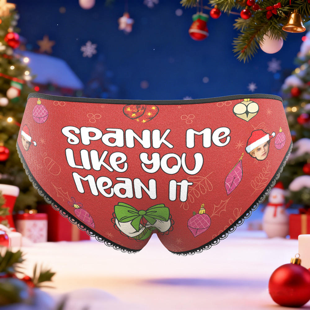 Bragas Con Foto Personalizadas, Ropa Interior Divertida, Calzoncillos Personalizados Las Rosas Son Rojas, Las Violetas Son Azules, Todo Este Trasero Es Solo Para Ti, Bragas De Navidad, Regalo Para Ella - miscalcetinescaramx