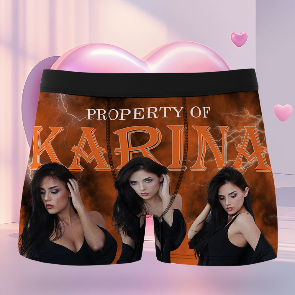 Bóxer Azul Con Foto Vintage Personalizada Para Hombre, Con Cinturón Personalizado Y Cara A Color, Ropa Interior Para San Valentín - miscalcetinescaramx