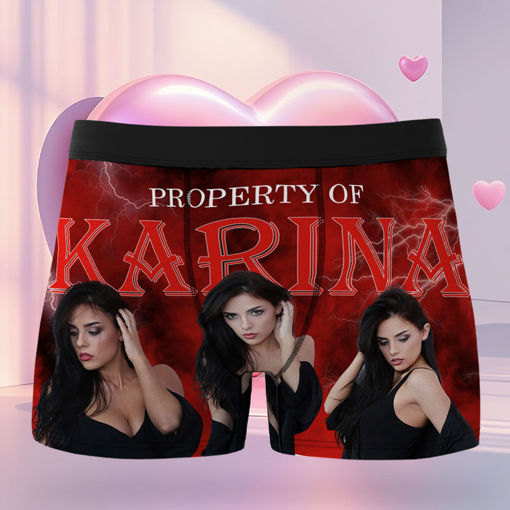 Bóxer Azul Con Foto Vintage Personalizada Para Hombre, Con Cinturón Personalizado Y Cara A Color, Ropa Interior Para San Valentín - miscalcetinescaramx