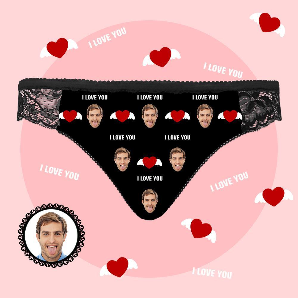 Calzoncillos Faciales Personalizados Te Amo Bragas De Mujer Regalos De Cumpleaños Para Novia Regalos Lgbt Personalizados - MyFaceSocksMX