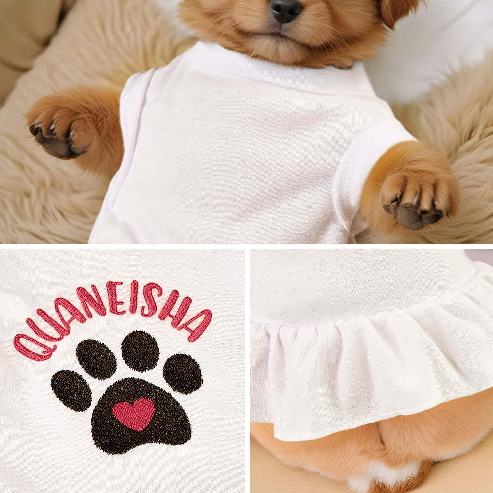 Vestidos Personalizados Para Perros Y Gatos, Divertido Diseño De Bordado Con Nombre De Mascota, Regalo Para Amantes De Las Mascotas - miscalcetinescaramx