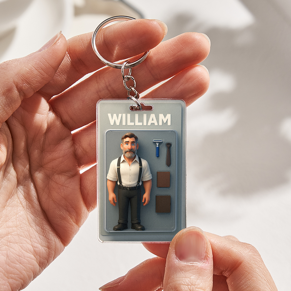 Figura De Acción Totalmente Personalizable, Empaque Estilo Caja De Juguetes, Regalo Artístico, Llavero Acrílico Con Impresión 2d Personalizado, Regalo Para Él