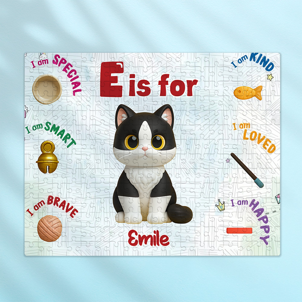 Rompecabezas De Dibujos Animados Personalizado Con Nombres, Rompecabezas Personalizado Con Foto De Mascota Linda, Tendencia 2025 - miscalcetinescaramx