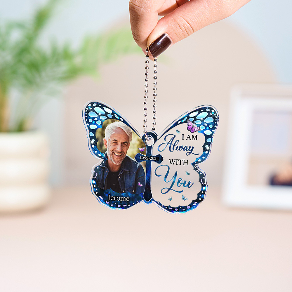 Adorno Navideño Conmemorativo Personalizado Con Foto Y Texto Siempre Estoy Contigo - miscalcetinescaramx