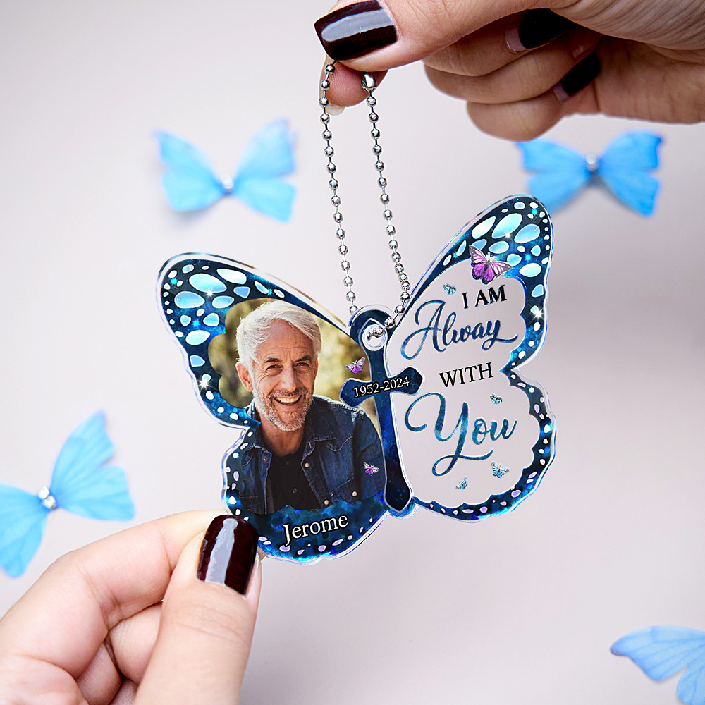 Adorno Navideño Conmemorativo Personalizado Con Foto Y Texto Siempre Estoy Contigo - miscalcetinescaramx