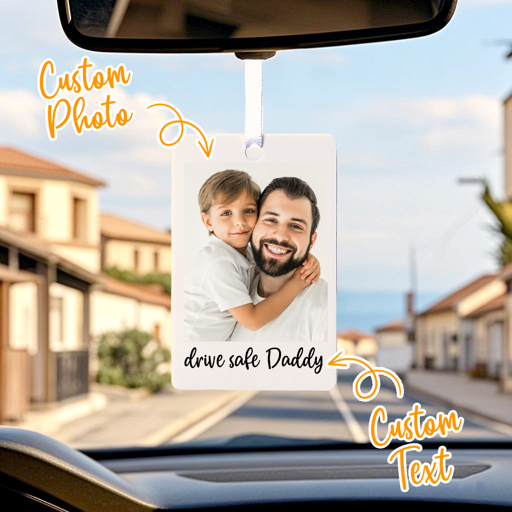 Adorno De Coche Con Foto, Regalo De Navidad, Adorno De Coche, Regalo Personalizado Para Él, Adorno De Coche Con Foto Personalizado, Adorno De Pareja - miscalcetinescaramx