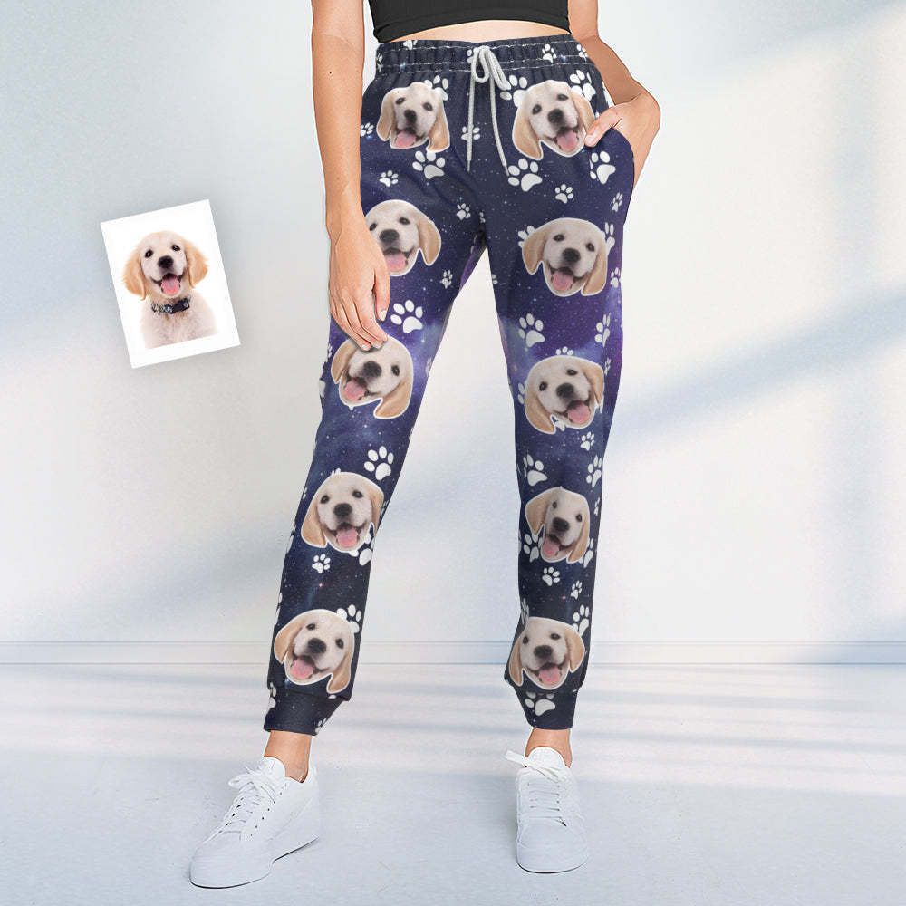 Pantalones De Chándal Personalizados Con Cara De Perro Joggers Unisex Universe Style - MyFaceSocksMX