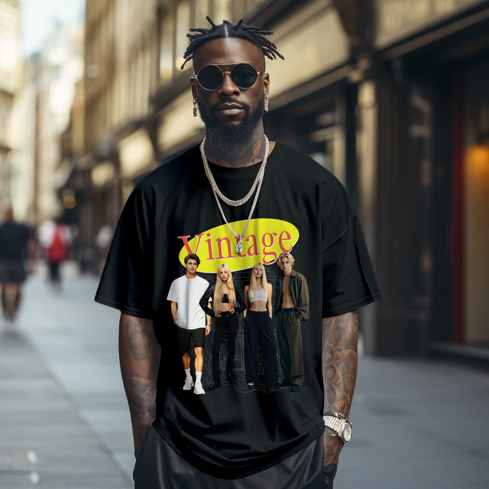 Camisetas Con Foto Vintage Personalizadas Camisetas Retro Personalizadas Para Regalo Regalos Vintage De Los 90 Para Él - miscalcetinescaramx