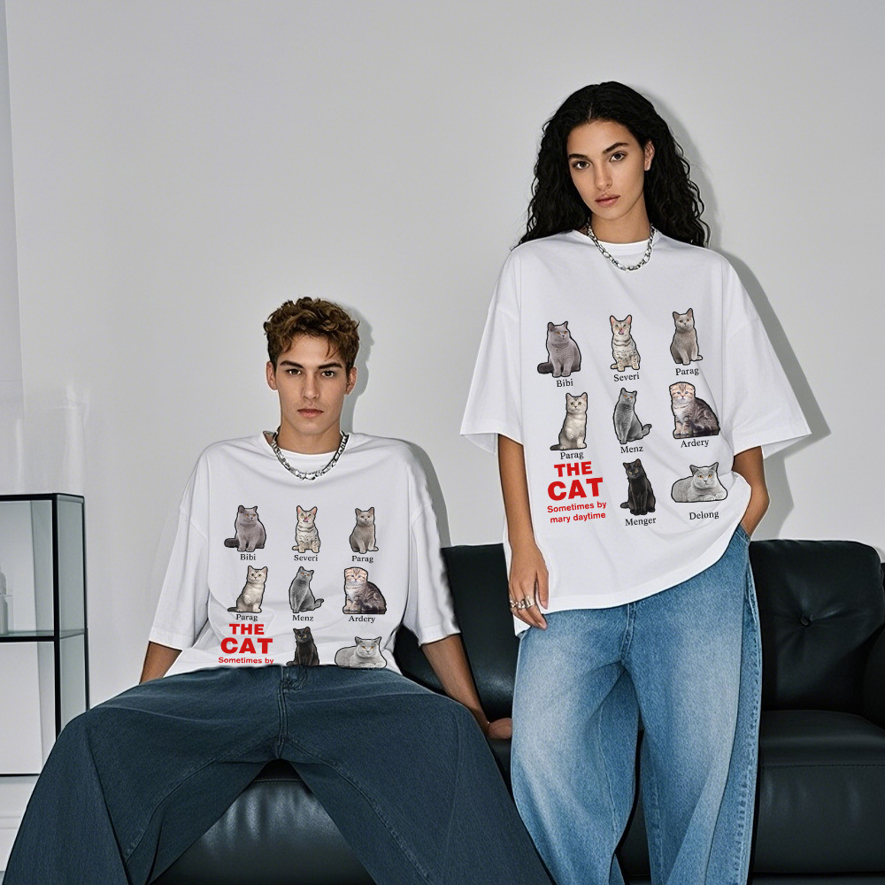 Camiseta Personalizada Con Foto Y Nombre De Gato, Ideal Como Regalo Para Mamá O Papá. - miscalcetinescaramx