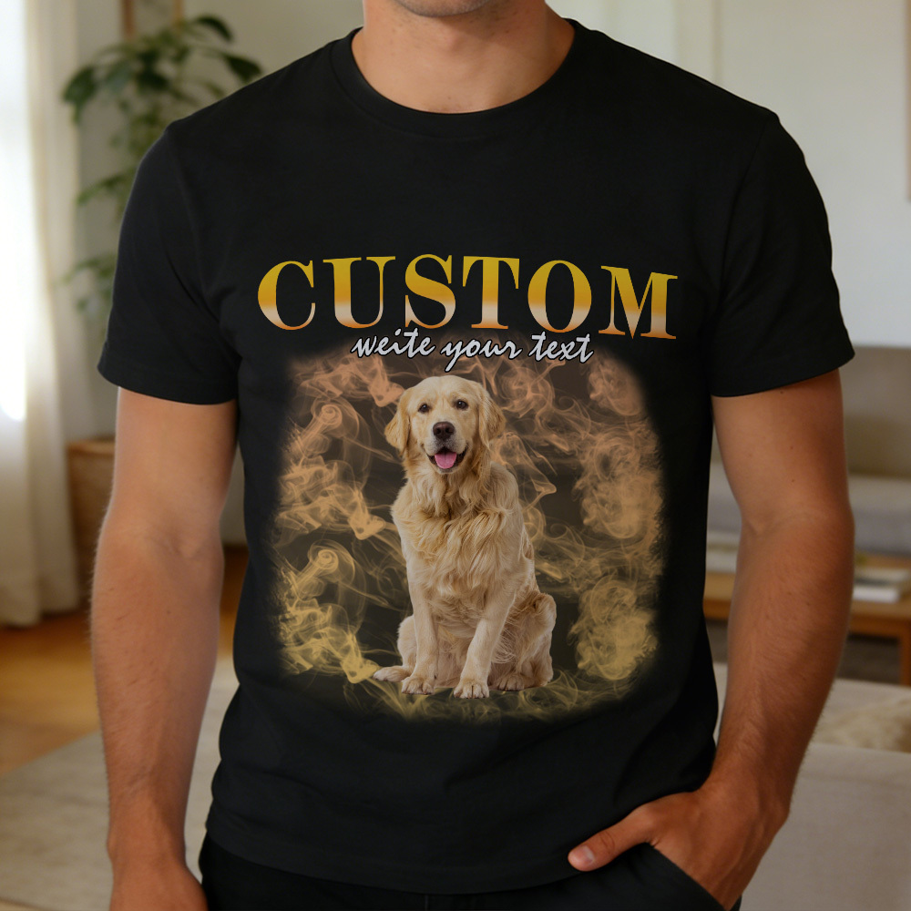 Camiseta Con Foto Personalizada, Estilo Vintage, Con Cara De Mascota, Regalo Para Amantes De Las Mascotas. - miscalcetinescaramx