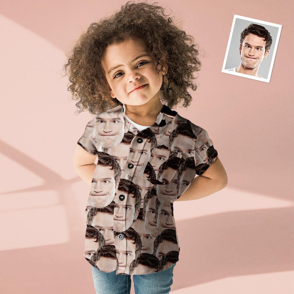 Foto Personalizada Camisa Hawaiana Padre-hijo Viste Cara Personalizada Camisa Hawaiana Regalo Mash Facial - MyFaceSocksMX