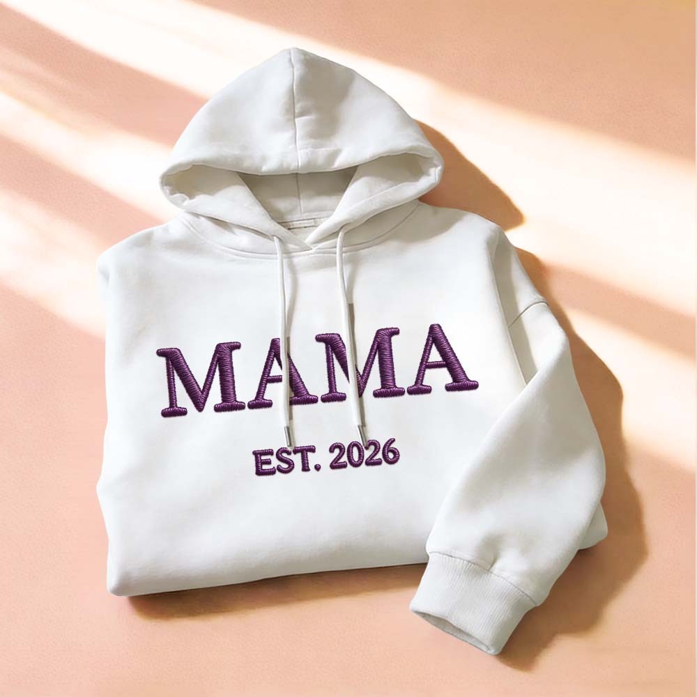 Sudadera Personalizada Bordada Para Mamá, Sudadera Con Capucha Bordada Personalizada Para Mamá, Conjunto Para Mamá Primeriza, Ropa Para Anunciar El Embarazo, Regalos Para El Día De La Madre. - miscalcetinescaramx