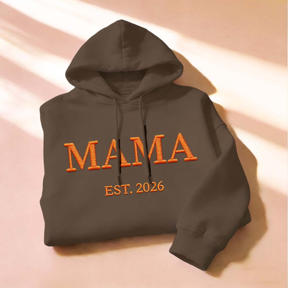 Sudadera Personalizada Bordada Para Mamá, Sudadera Con Capucha Bordada Personalizada Para Mamá, Conjunto Para Mamá Primeriza, Ropa Para Anunciar El Embarazo, Regalos Para El Día De La Madre. - miscalcetinescaramx