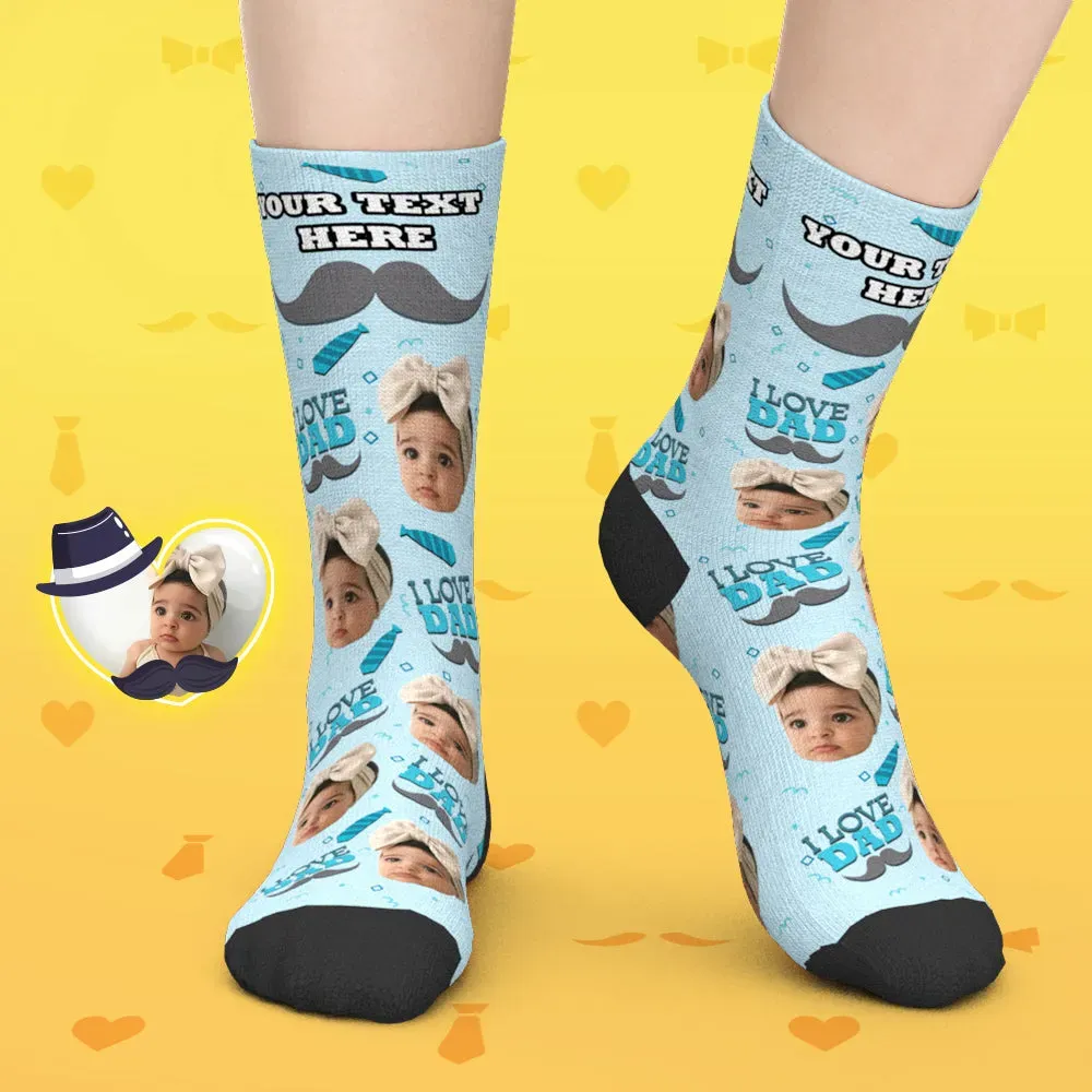 Calcetines Personalizados Con Cara Y Texto Para Papá