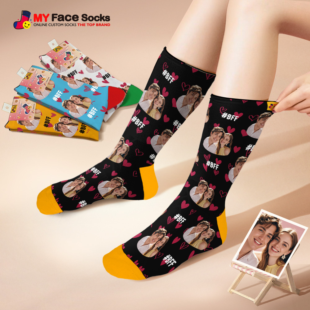 Calcetines Con Cara Personalizados #bff Agrega Varias Fotos Regalo Para Mejores Amigas Calcetines Con Cara Personalizados - miscalcetinescaramx