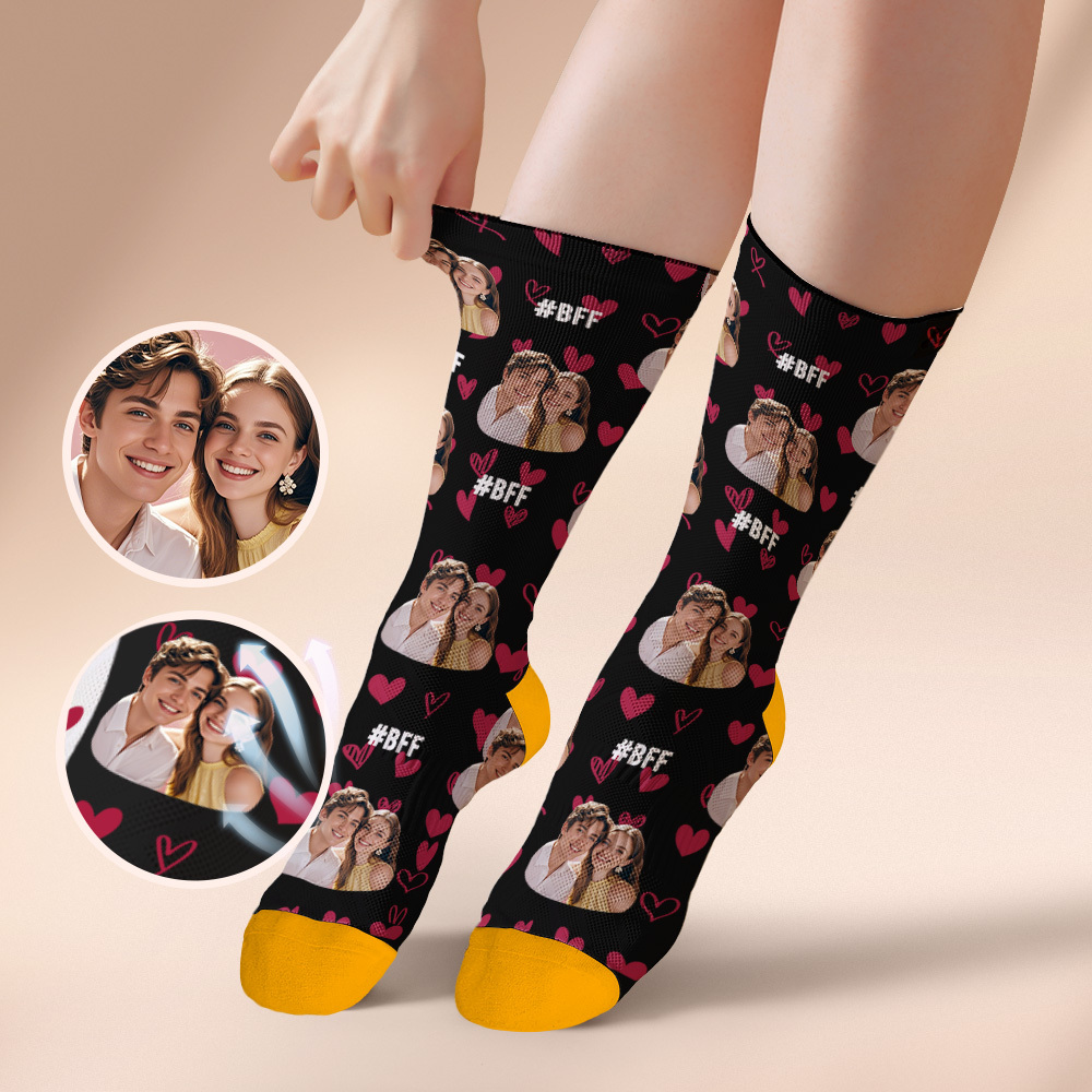 Calcetines Con Cara Personalizados #bff Agrega Varias Fotos Regalo Para Mejores Amigas Calcetines Con Cara Personalizados - miscalcetinescaramx
