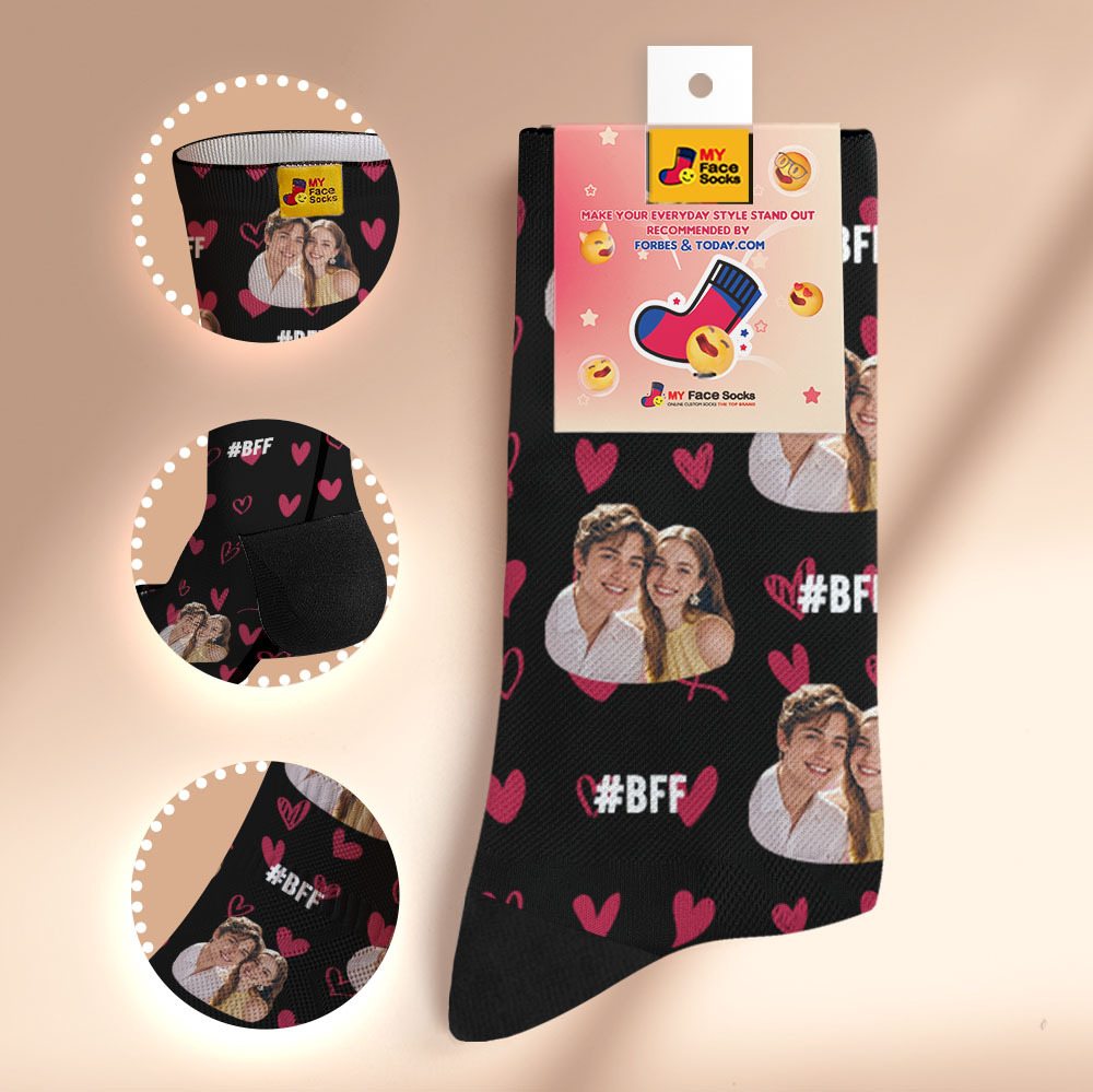 Calcetines Con Cara Personalizados #bff Agrega Varias Fotos Regalo Para Mejores Amigas Calcetines Con Cara Personalizados - miscalcetinescaramx