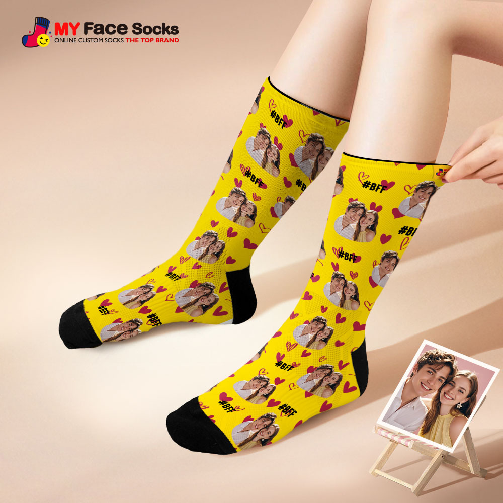 Calcetines Con Cara Personalizados #bff Agrega Varias Fotos Regalo Para Mejores Amigas Calcetines Con Cara Personalizados - miscalcetinescaramx