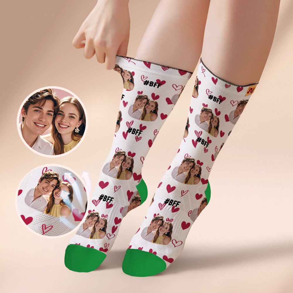 Calcetines Con Cara Personalizados #bff Agrega Varias Fotos Regalo Para Mejores Amigas Calcetines Con Cara Personalizados - miscalcetinescaramx