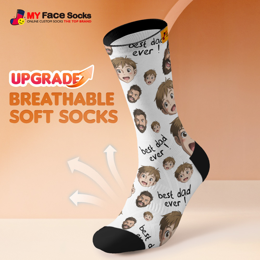 Calcetines Personalizados Con Foto De Papá, Diseño Personalizado, Regalo Para El Día Del Padre - miscalcetinescaramx