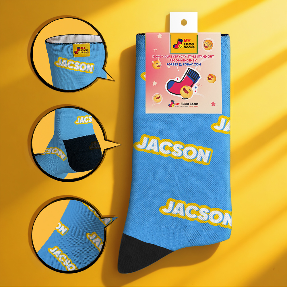 Calcetines Con Letras Personalizadas, Calcetines Con Grabado Personalizado, Calcetines De Dopamina, Regalo De Estilo Multicolor Brillante. - miscalcetinescaramx