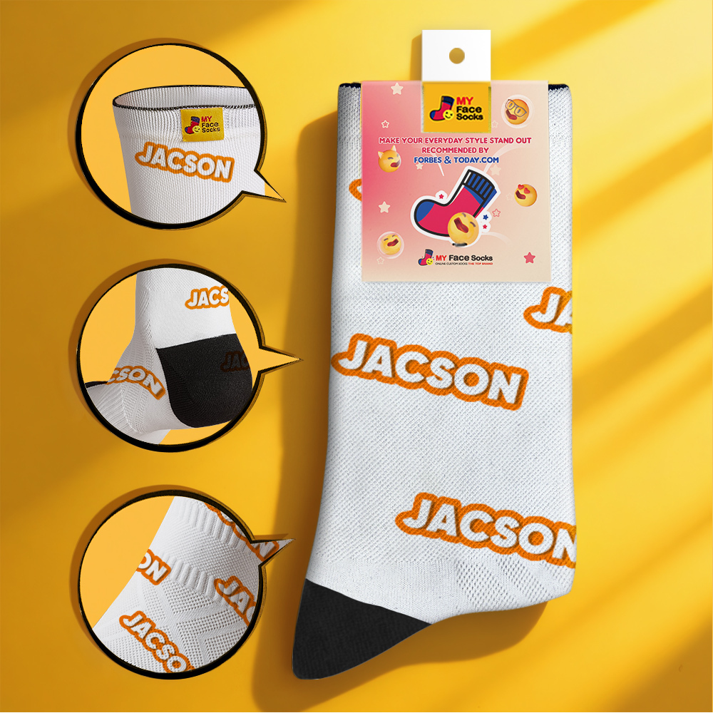 Calcetines Con Letras Personalizadas, Calcetines Con Grabado Personalizado, Calcetines De Dopamina, Regalo De Estilo Multicolor Brillante. - miscalcetinescaramx