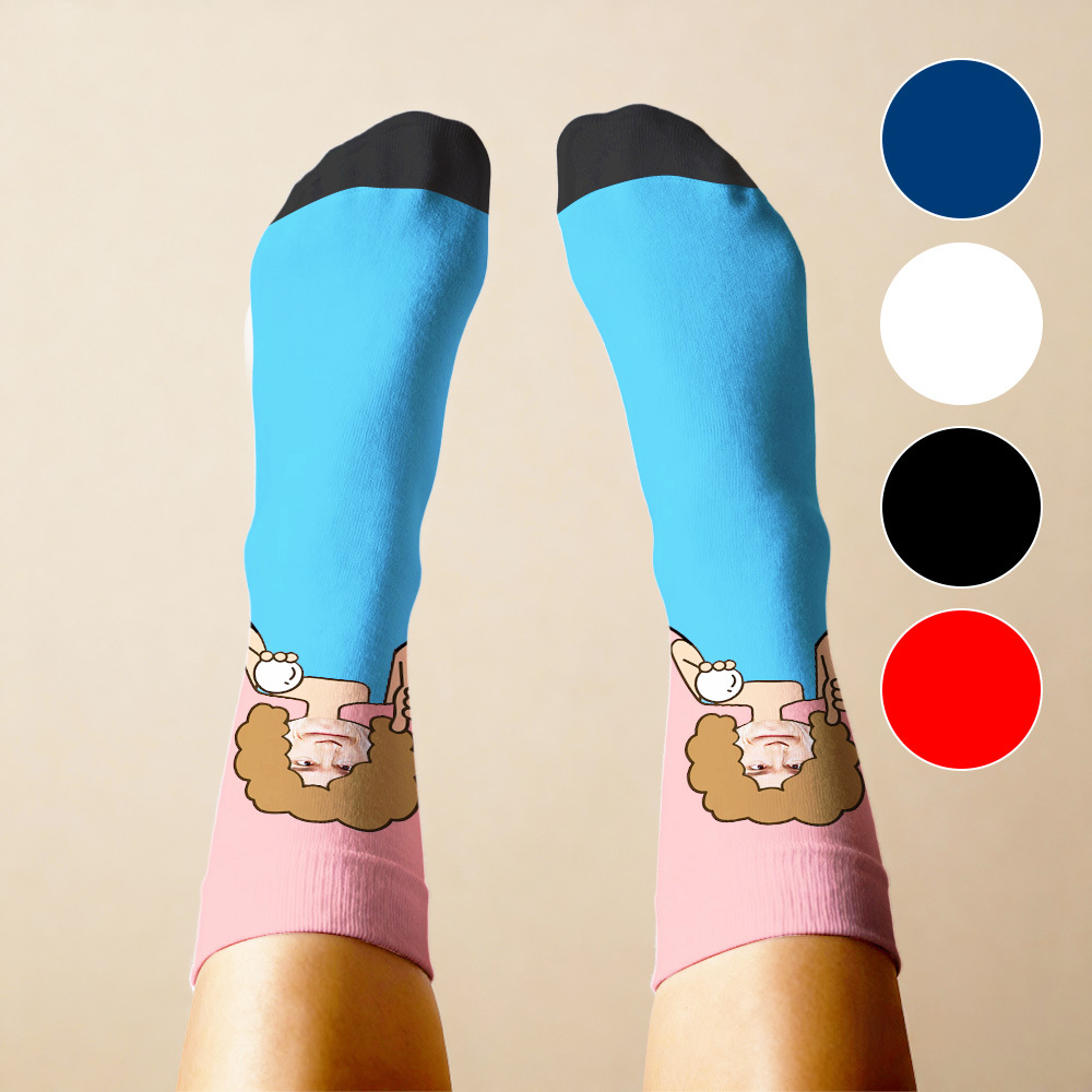 Calcetines Navideños Personalizados Con Estampado De Caras. Diseño Divertido Y Personalizado. La Mejor Idea De Regalo Para Navidad. - miscalcetinescaramx