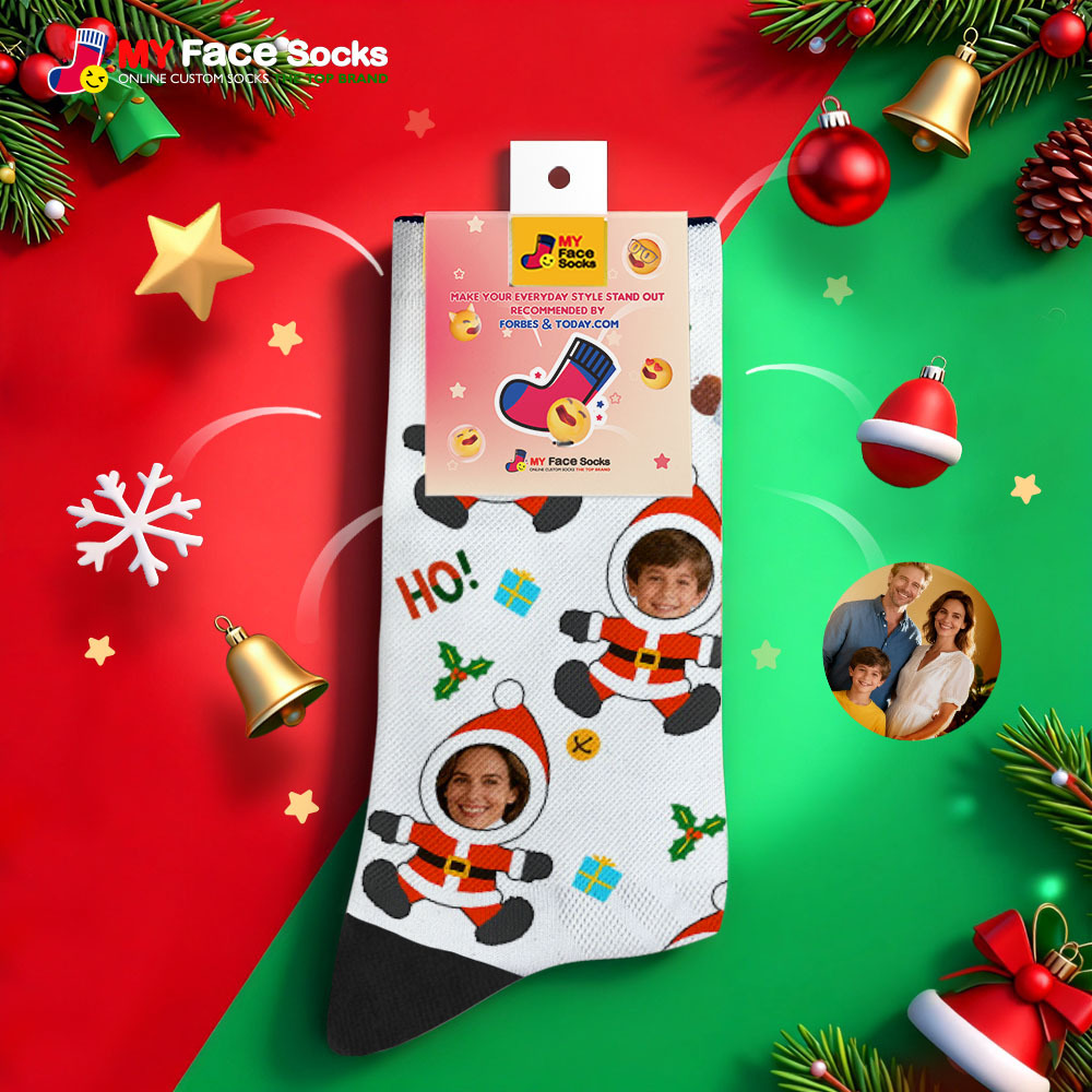 Calcetines Navideños Personalizados De Muñeco De Nieve Hoho, Calcetines Navideños Personalizados, Regalo Para Familia Y Pareja. - miscalcetinescaramx