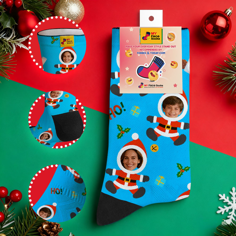 Calcetines Navideños Personalizados De Muñeco De Nieve Hoho, Calcetines Navideños Personalizados, Regalo Para Familia Y Pareja. - miscalcetinescaramx