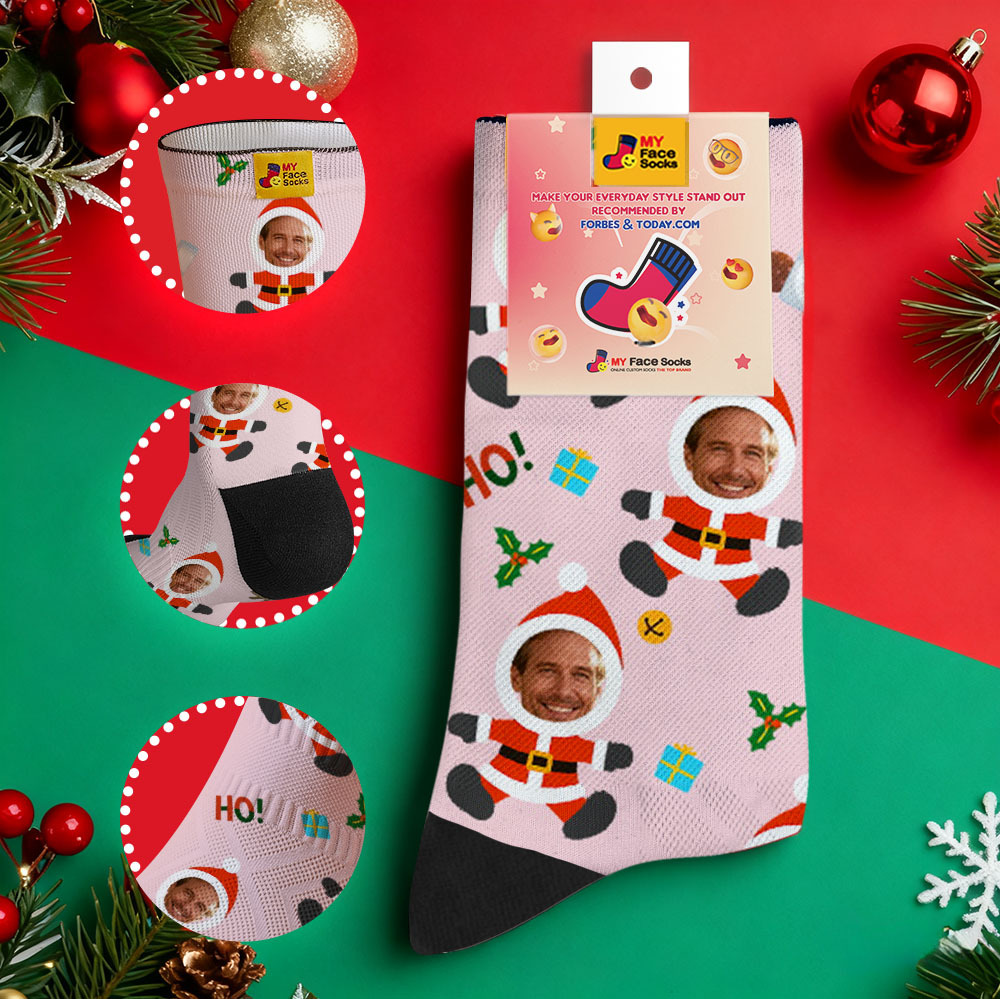 Calcetines Navideños Personalizados De Muñeco De Nieve Hoho, Calcetines Navideños Personalizados, Regalo Para Familia Y Pareja. - miscalcetinescaramx