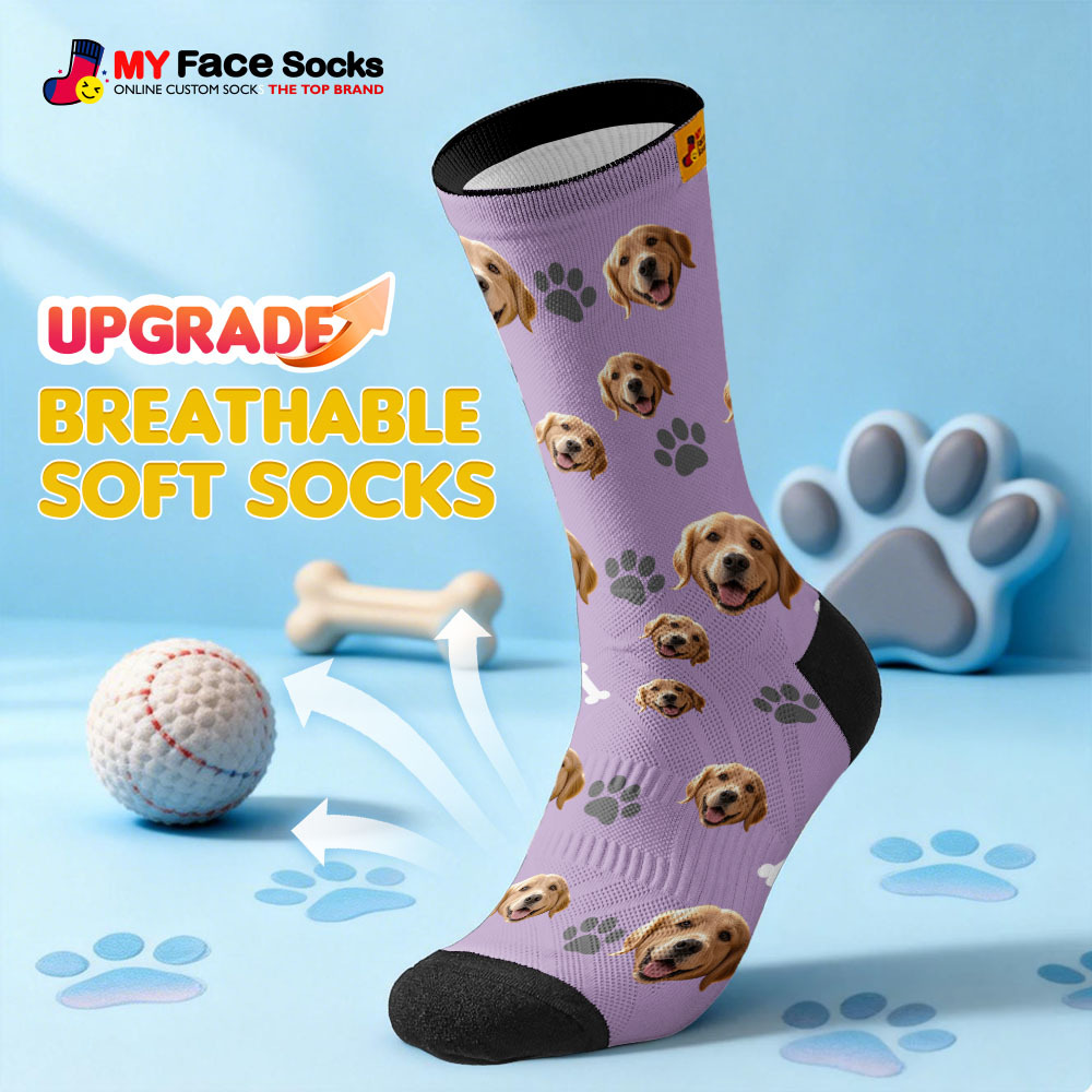 Calcetines Personalizados Con Temática De Mascota Linda, Calcetines De Regalo Personalizados Para Amantes De Las Mascotas Con Foto - miscalcetinescaramx