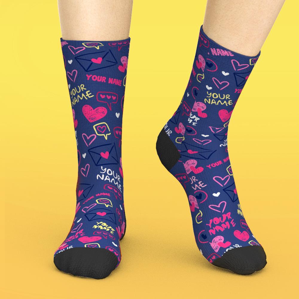 Mensaje Y Amor De Texto Personalizado - MyFaceSocksMX