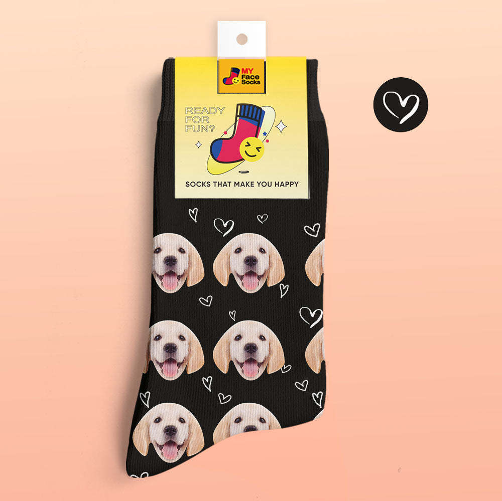 Calcetines Impresos Digitales 3d Personalizados Calcetines Personalizados Con Fotos Love Pet Socks - MyFaceSocksMX