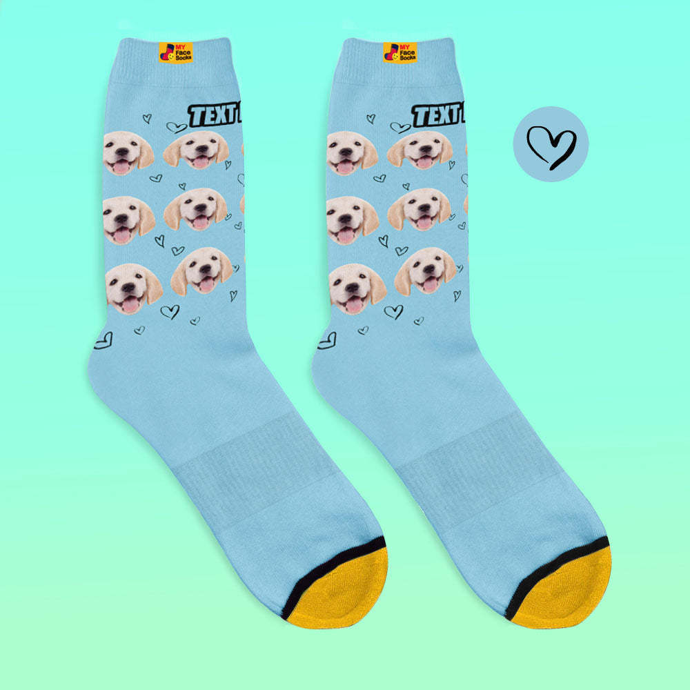 Calcetines Impresos Digitales 3d Personalizados Calcetines Personalizados Con Fotos Love Pet Socks - MyFaceSocksMX