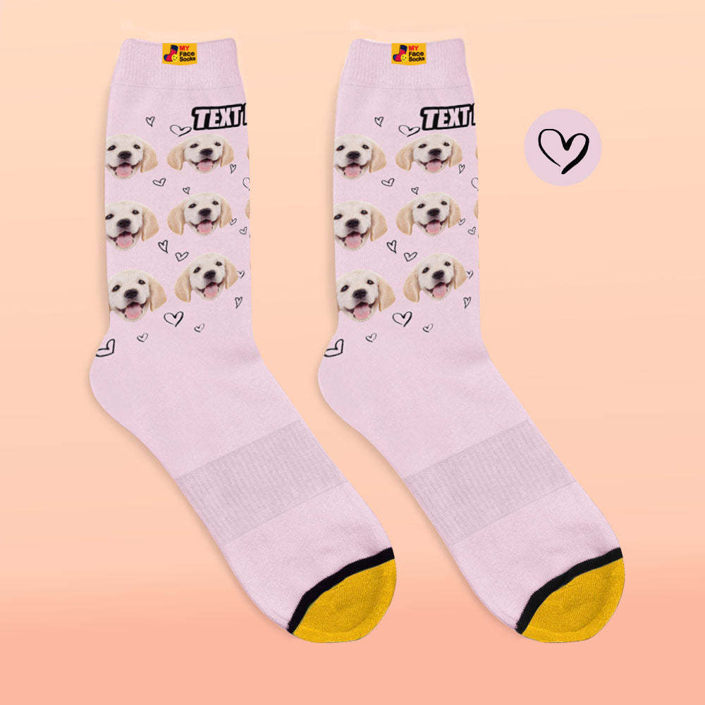 Calcetines Impresos Digitales 3d Personalizados Calcetines Personalizados Con Fotos Love Pet Socks - MyFaceSocksMX