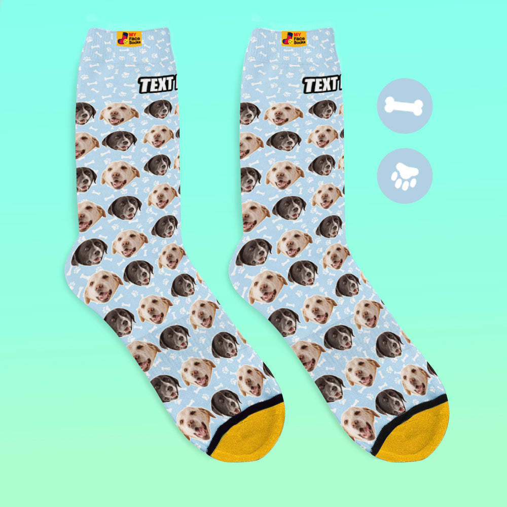 Calcetines Impresos Digitales 3d Personalizados Calcetines Para Perros Dos Caras - MyFaceSocksMX