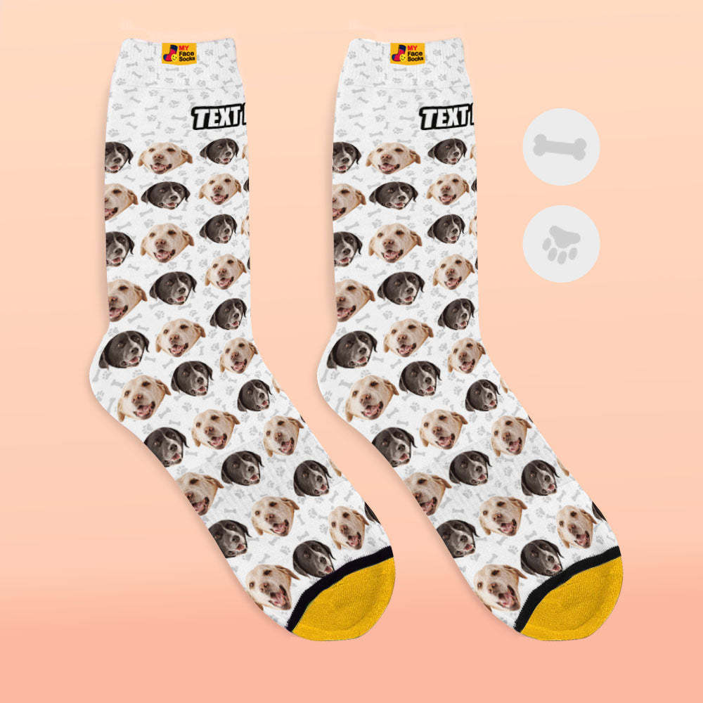 Calcetines Impresos Digitales 3d Personalizados Calcetines Para Perros Dos Caras - MyFaceSocksMX